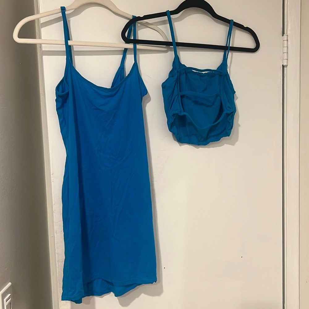 SKIMS NYLON SWIM COVERUP + CROP TOP